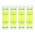 HARFINGTON 4pcs Cylindrical Bubble Level 9.5x34mm Mini Bullseye Spirit Levels for Leveling Camera Tripod Telescope Workshop Turntable Pictures Frame, Green - size: 9.5x34mm