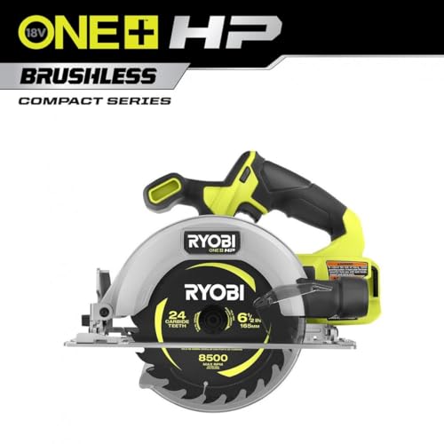 RYOBI 18V ONE+ HP Compact Brushless 6-1/2" Circular Saw PSBCS01B (Renewed)