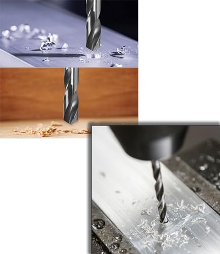 13 Pack Solid Carbide Twist Drill Bits, Alloy Hex Metal Drill Bits