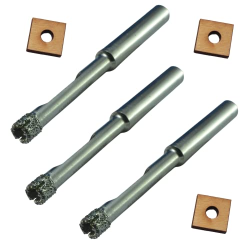 1/4" Drill Bit for Porcelain Diamond Tile Drill 1/4 in x3 Tile and Glass Drill Bit 1/4 in Diamond Tip Bit with Guide Holds in Place SO NO Jumping 1/4 Porcelain Bit for Ceramic Tile 6mm - size: 6mm 1/4" 3 Pack