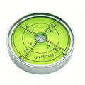 Aluminum alloy high-precision universal horizontal level instrument bubble level tool circle 2.4 inches 60mm (silver-green) - color: Silver-green