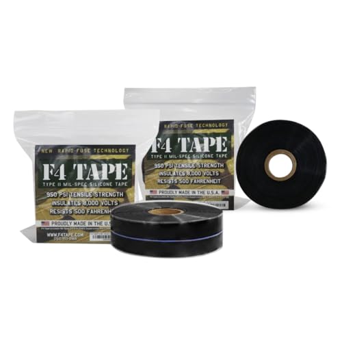 Bond It F4 Tape, Self-Fusing Silicone Tape, Pack of 2, Black - color: Black, 2 Packs