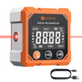 Neoteck 4-Side Magnetic Digital Angle Finder with Laser Class 2,<1mW Output