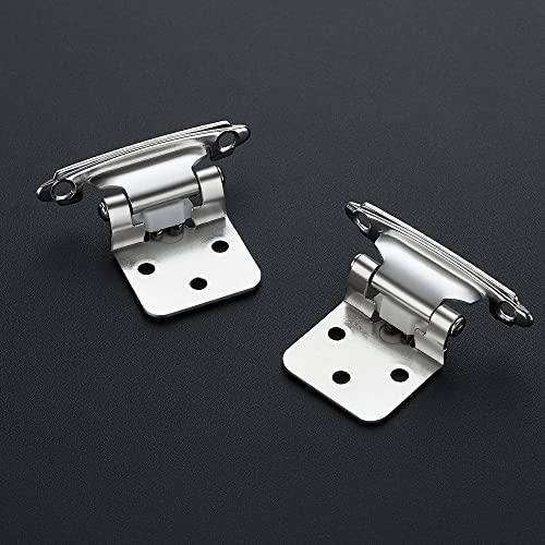 Ravinte Polished Chrome Cabinet Hinges 1/2 Inch Overlay, 60 Pack (30 Pairs) - color: Polished Chrome