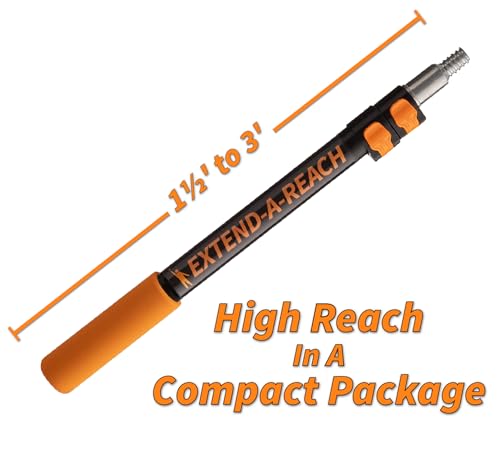 1.5-3 ft Long Paint Roller Extension Pole, Multi-Purpose Telescopic Handle - size: 3 feet