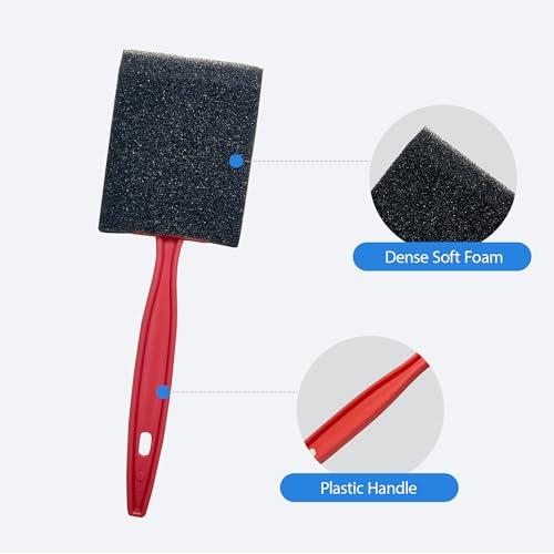 24Pcs Foam Paint Brushes, Sponge Brushes for Painting, (1", 2" and 3") - color: Colorful