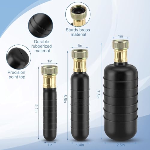 3 PCS Drain Bladder Kit, Drain Cleaning Bladder Unclogger Fits 1" to 6" Drain Pipes for Unclogs Stubborn Blockages in Kitchen Sinks and Main Drains for Shower, Swimming Pool With Water Power