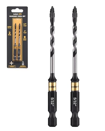 toolant 5/32" Serrated Eccentric Masonry Drill Bits, 2-Piece Set - size: 5/32"(2pcs)