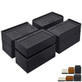 ANNKUT Rectangle Bed Risers, 3 Inch Heavy Duty Adjustable Furniture Risers for Bed Sofa Table and Couch Lift，Support Up to 1,300 Lbs (4 Pack-Black) - color: 3 Inch-black(rectangle)