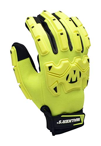 Walker's Men's Impact Resistance Poly Glove | Durable Anti-Shock Polyurethane EN388 Padded Work Safety Glove w/Impact Bumpers, Small - style: Small