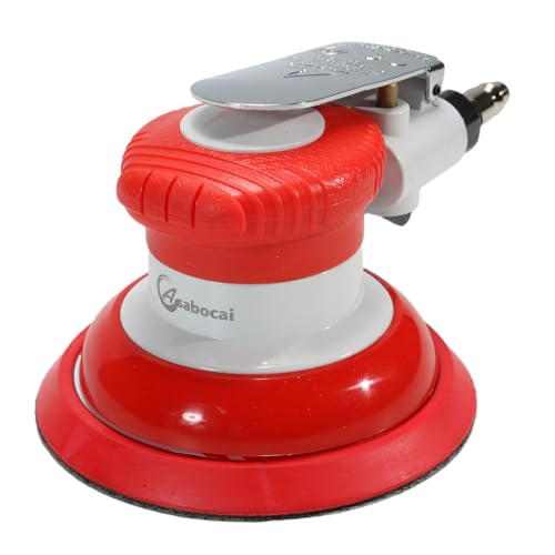 Air Random Orbital Sander, 5inch Dual-Action Sander with Hook & Loop Backing Pads, Pneumatic Palm Sander for Auto body,Metal,Woodworking - size: 5inch