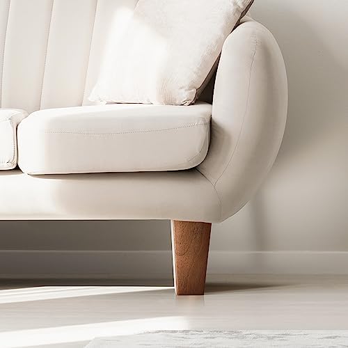 WEKIS Solid Wooden Furniture Legs 5 Inch, Natural Wood Mid Century Legs for Furniture Replacements for Couch Legs, Sofa Legs, Bench Legs, Ottoman Legs, Bed Legs, Cabinet Legs, Set of 4 - size: 5 Inch