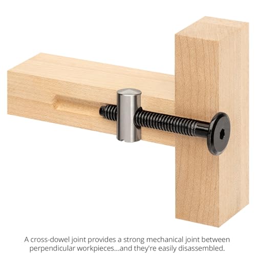 Woodpeckers Universal Cross Dowel Jig, Deluxe Kit, Includes 7 Drill Guide Bushings, USA Made, Accomodates All Cross-Dowel Sizes - UCDJ