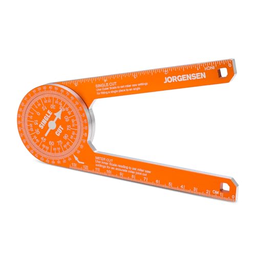 Jorgensen 7" Aluminum Miter Saw Protractor, Angle Finder Tool