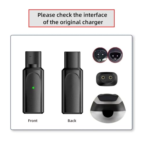 2-Pack USB-C Female to 2-Pin Power Charge Adapter Compatible with Braun Series Shaver Adapter 5V to 12V - style: 2PCS USB-C to 2-Pin