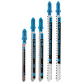 Spyder 5-Piece Jig Saw Blade Set, for Wood, Laminate, and Plastic, CRV/HSS Bi-Metal Steel, T-Shank Compatible with All Major Brands (300088) - size: 3-1/2 inch & 4-inch & 5-1/8 inch, style: 5-Piece Set