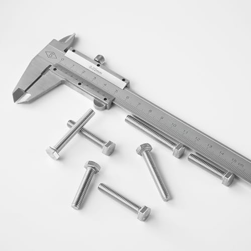 M6 x 30mm 35mm 40mm 45mm 50mm Hex Bolts, Hexagon Head Screws, 304 Stainless Steel(A2-70), Metric Fully Thread, Bright Finish, Assortment Kit 25PCS - size: M6 x 30-50mm (25PCS)