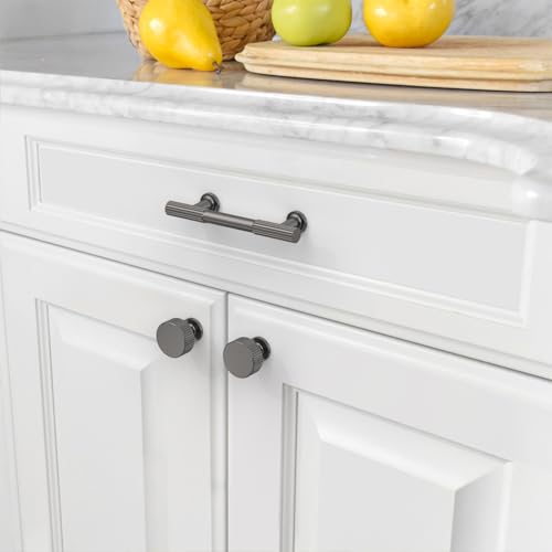 Asidrama 10 Pack 3 inch Brushed Black Nickel Kitchen Cabinet Handles - color: Brushed Black Nickel, size: 3" Hole Center