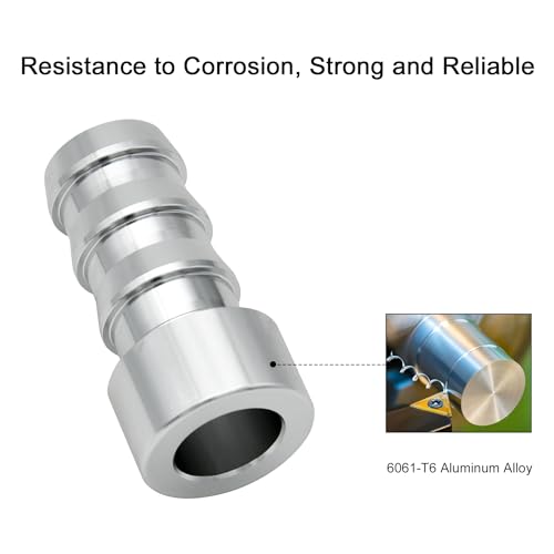 EVIL ENERGY 3/4" Weld On Hose Barb Tail Nipple On Bung Fitting Adapter Natural Aluminum 2PCS - size: 3/4 barb