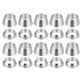 PATIKIL 1/4" Tube OD 304 Stainless Steel Compression Tube Fitting Sleeve, 20 Pack Double Ferrule Ring Tubing Fitting Assortment Kit, Silver - size: 0.25 Inch