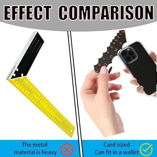 Radius Gauge,Fillet Gauge,Radius Finder,Contour Measuring Tool,Radius Gauges Tool Set,Round Corner Measuring Tools,2 Pieces. Black