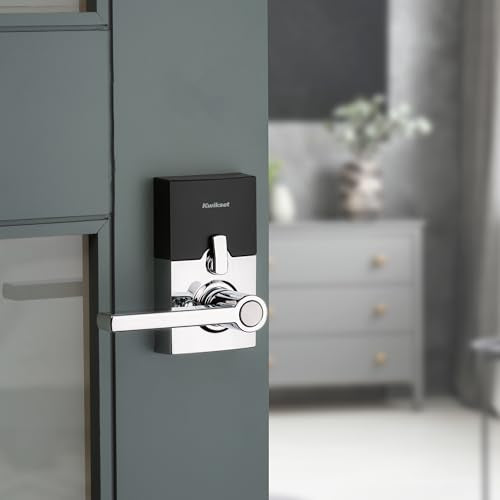Kwikset 917HFL-26S Smartcode Keypad Electronic with Halifax Lever SmartKey with 6AL Latch and RCS Strike Bright Chrome Finish - color: Bright Chrome
