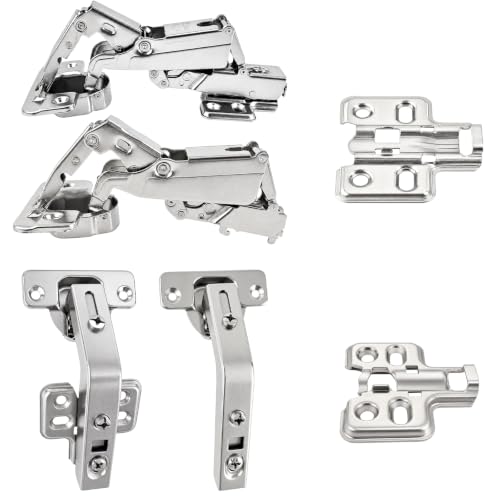 TamBee Complete Lazy Susan Hinge Kit, 2 Pair 175 & 135 Degree Hinge - size: 135° + 175°Full Overlay