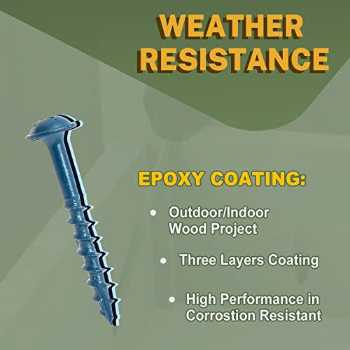 LIONMAX Pocket Hole Screws 1 Inch, 300 PCS Exterior #8 Pocket Screws - size: #8 x 1"