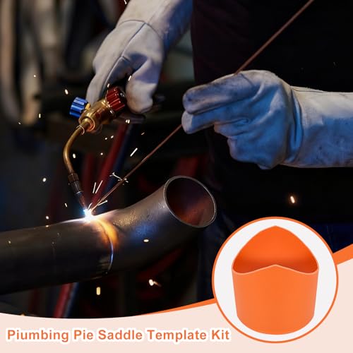 10 Pack Pipe Saddle Template, Precision Pipe Saddle Template Cutting Guide for Accurate Arc Edge Contour, Time-Saving Layout Tool, Welding, Plumbing on ¾ inch to 8 inch (DN20mm-DN200mm) Pipes