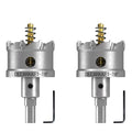 2-Pack 1-7/8" TCT Hole Saws for Hard Metal, Heavy Duty 48mm Tungsten Carbide Tipped Hole Cutters Set with Spring-Loaded Pilot Drill Bits for Stainless Steel, Metal, Iron, and Plastic. - size: 1-7/8" (48mm) X 2Pcs
