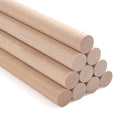 ONUPGO 10 PCS Dowel Rods Wood Sticks Wooden Dowel Rods - 3/4" X 12" Unfinished Hardwood Sticks for Arts and DIYers, Crafting, Tiered Cake Support and Wedding Ribbon Wands - size: 3/4"x12"Dowels-10 PCS