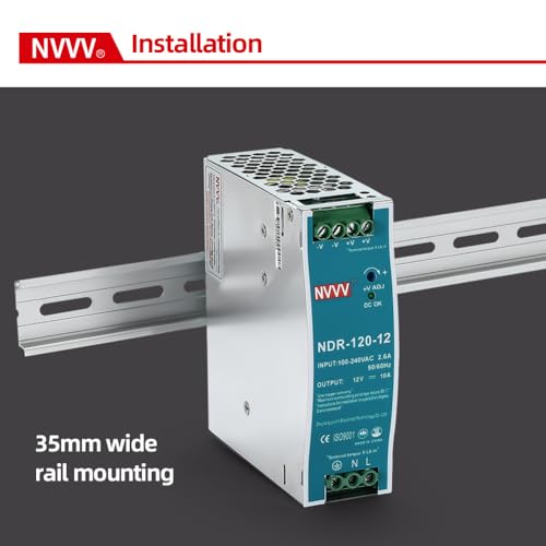 12Vdc 10Amp DIN-Rail Power Supply NDR 120W, Input:100-240VAC,Output:12VDC,Power Supply Switch Switching Converter DC - size: 12V 10A 120W