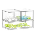 SpaceAid Bottle Storage Organizer Baby - Acrylic Bottles Station Organizer Container, Stackable Clear Drawers for Countertop, Vanity, Bathroom, Cabinet, Pantry Organization, 3 Pack, 2S1L, 7.8"H - size: 7.8"H, 3 Pack, 2S1L