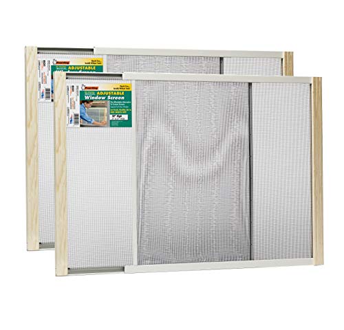 Frost King 2AWS1837 WB Marvin Adjustable Window Screen, 18in High x Fits 21-37in Wide (2 Pack) - style: 18" High x Fits 21-37" Wide (2 Pack)