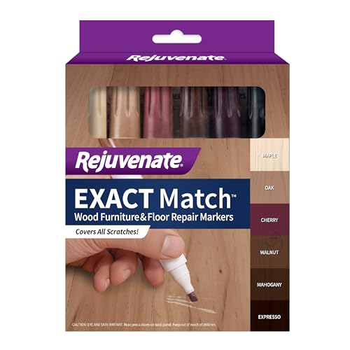 Rejuvenate Exact Match Wood Furniture & Floor Repair Markers 6 Ct, Brown - size: Brown (Pack of 1)
