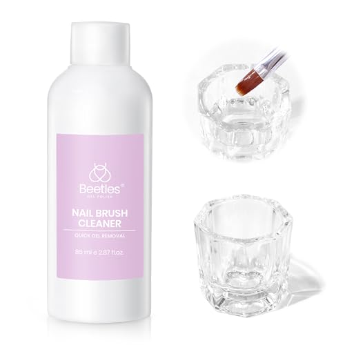 Beetles Nail Art Brushes Cleaner and Conditioner, 85ml (2.87 Fl.oz) - color: A - Clear-01