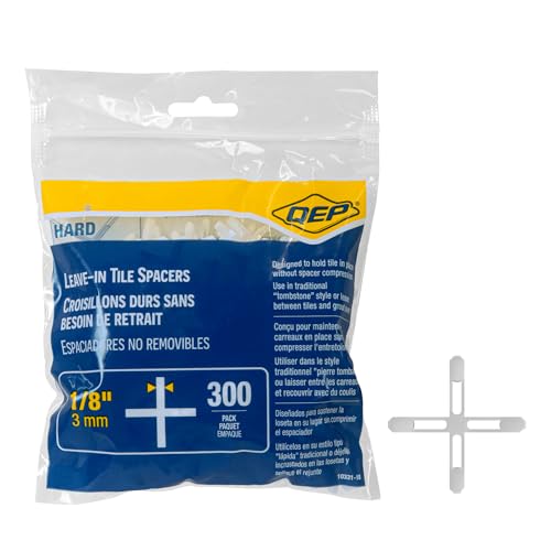 QEP 1/8" Hard Tile Spacers for Traditional or Leave-in Installation (300 Pack)