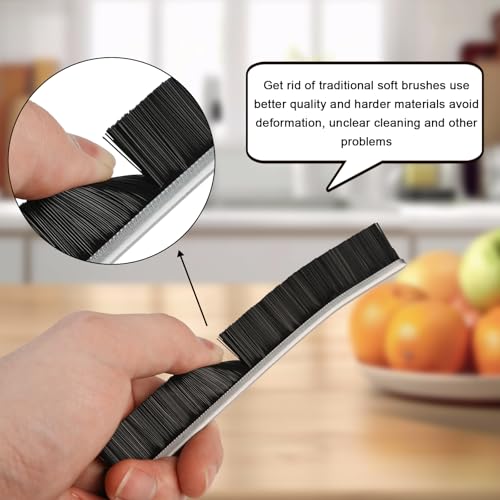Hard Bristle Crevice Cleaning/Gap Cleaning Brush,Slim Flat Curved Brush