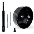 DECKRKAT 6-5/16" Concrete Hole Saw Kit,Electroplated Black Quenching Tech,Heavy-Duty Thickened Alloy Teeth,SDS Plus Shank & 2 Center Bits for Concrete,Brick,Stone. - size: (160mm)6-5/16"