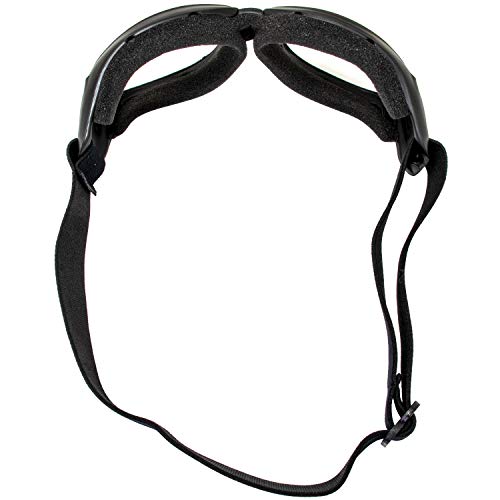Global Vision Eliminator Dirt Bike Padded Motorcycle Riding Goggles for Men and Women (Black Frame/Smoke Lens) - color: Black Frame/Clear Lens