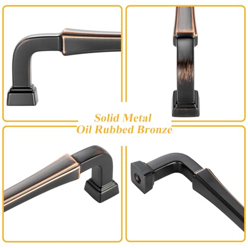 3-3/4 Inch Oil Rubbed Bronze Cabinet Pulls and Handles 10 Pack 3175 - color: Oil Rubbed Bronze, size: 3-3/4 In Hole Distance
