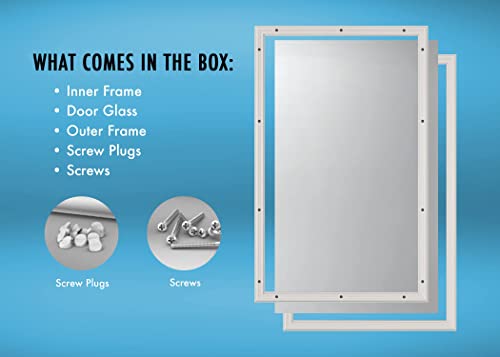 Western Reflections Laurel Door Glass - 24" x 38" Frame Kit, Nickel Caming