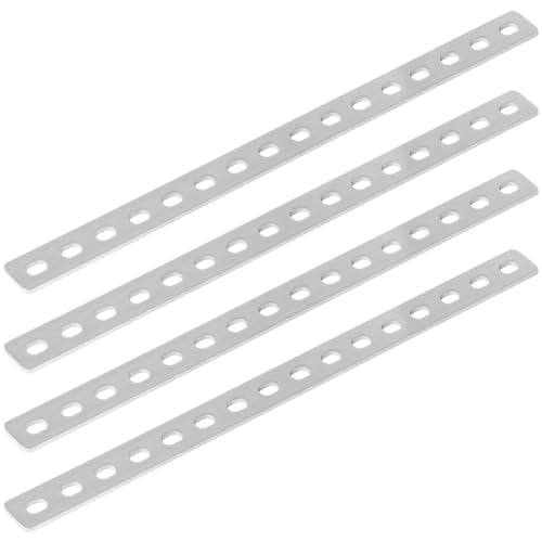 GBGS 4 Pack Flat Straight Bar Brackets,Slotted Mending Plates
