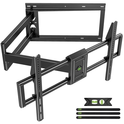 USX Mount Long Arm TV Wall Mount for Most 50-100 inch TV 40 Inch Extension Full Motion TV Mount，Pre-Assembled Wall Mount with Swivel and Tilt Up to 150lbs Fits 8″/12″/16″/24″ Studs VESA 900x600mm - size: 50-100inch