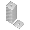 uxcell Square Washer, 25Pcs M5x25x25x1.5mm 304 Stainless Steel Square Plate Washers Flat Pad Spacer Gasket for Hardware Fastener - size: M5x25x25x1.5mm