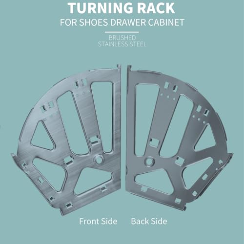 3 Layers Shoes Drawer Cabinet Hinges Flip Frames, Grey, 1 Pair - color: Gray, size: 3 Layers