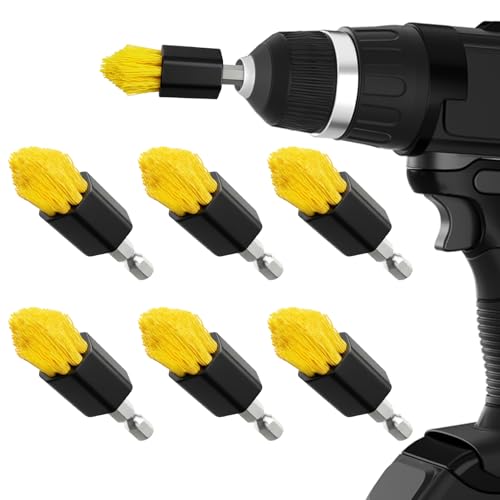 Holikme 6pcs Drill Brush Multi-Purpose & Grout Head,Crevice Cleaning Brush