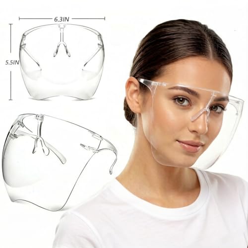 Face Shield Mask, Face Mask for Nail Drill, Clear Mask Full Face Protection, Reusable Anti-Fogging Exhaust Face Shield for Nail Art Tools Salon Studio Artists Enthusiasts Technicians