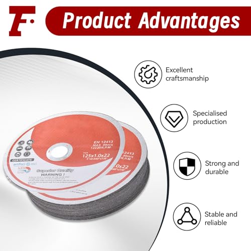 100 Pack 5" x.040 x7/8" Cut-Off Wheel - Metal & Stainless Steel Cutting Discs - size: 100pcs 5"*0.040"*7/8"