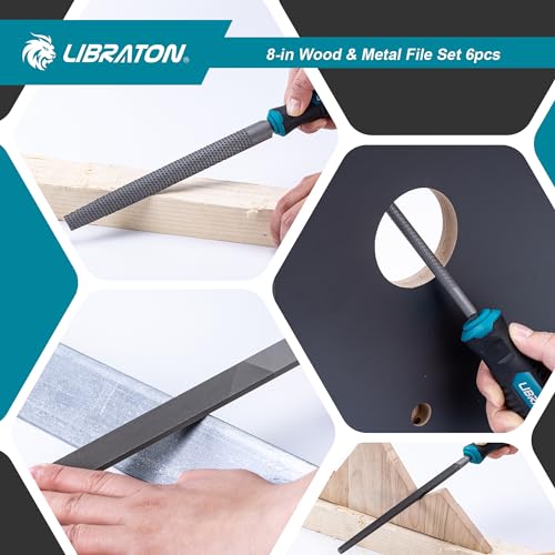 LIBRATON 6PCS Metal File Set, Metal Files, Metal Files for Steel - style: Metal File-6PCS
